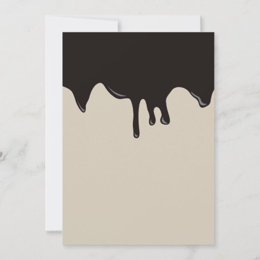 チョコレートお誕生日ケーキ誕生日パーティー 招待状 (裏面)