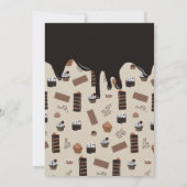 チョコレートお誕生日ケーキ誕生日パーティー 招待状 (裏面)