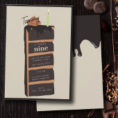 チョコレートお誕生日ケーキ誕生日パーティー 招待状