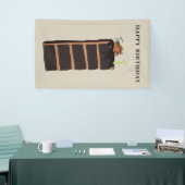 チョコレートお誕生日ケーキ誕生日パーティー 横断幕 (トレードショー)