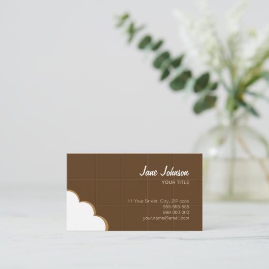 チョコレートかみ傷のおもしろいで創造的な名刺 名刺 (スタンド正面)