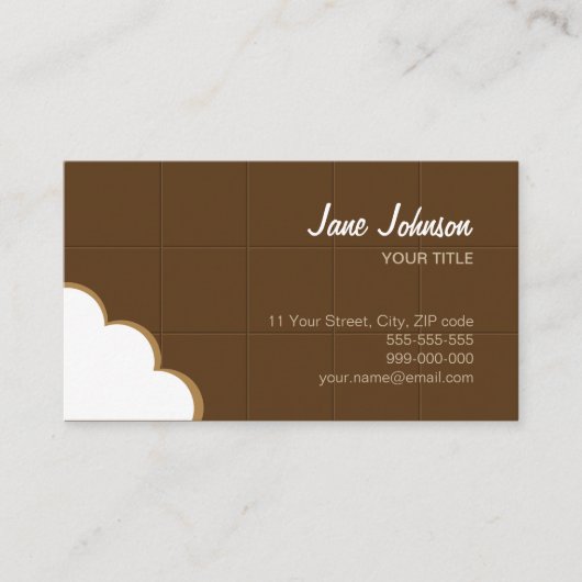 チョコレートかみ傷のおもしろいで創造的な名刺 名刺 (正面)