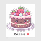 チョコレートかわいいお誕生日ケーキ シール (シート)