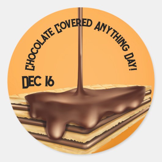 チョコレートが何でも食べた日 ラウンドシール (正面)