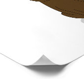 チョコレートが大好き!チョコレートユーモアプリント ポスター (角)