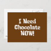 チョコレートが必要だ!ギフト ポストカード (正面/裏面)