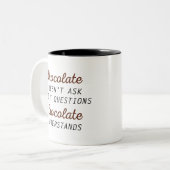 チョコレートが理解 ツートーンマグカップ (正面左)