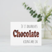 チョコレートが関係してたら私も参加しますってとぼけたやつ ポストカード (スタンド正面)
