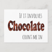 チョコレートが関係してたら私も参加しますってとぼけたやつ ポストカード (正面)