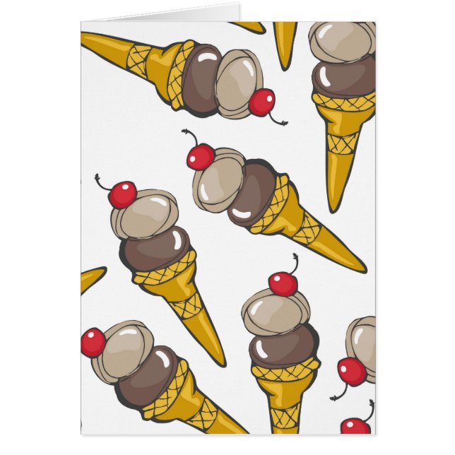 チョコレートさくらんぼが付いているきたないアイスクリーム (正面)