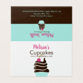 チョコレートさくらんぼのカップケーキのロイヤリティの名刺 名刺 (外部フラット)