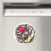 チョコレートつや消しさくらんぼカップケーキトップマグネット マグネット (インサイチュ (食洗機))