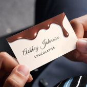 チョコレートつや消しショコラティエエレガントーデザート 名刺