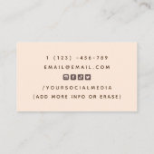 チョコレートつや消しドリップビーガンデザートソーシャルメディア 名刺 (裏面)