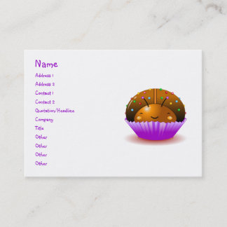 チョコレートてんとう虫のカップケーキの名刺 名刺