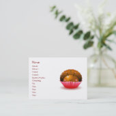 チョコレートてんとう虫のカップケーキの名刺 名刺 (スタンド正面)