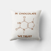 チョコレートではテオブロミン分子を信頼する クッション (裏面)