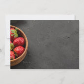 チョコレートでコーティングされたイチゴの招待状 招待状 (裏面)