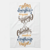 チョコレートで全てが良くなる キッチンタオル (縦)