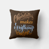 チョコレートで全てが良くなる クッション (裏面)