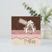 チョコレートで死ぬ バースデーパーティーの招待状 招待状 (スタンド正面)