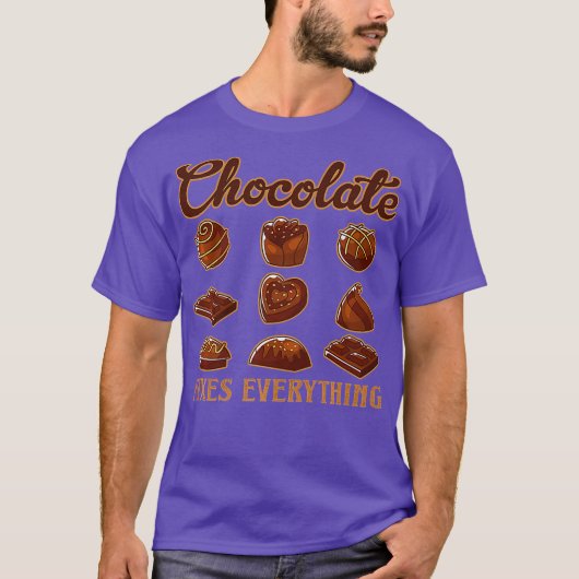チョコレートで甘い黒い素材 Tシャツ (正面)