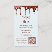 チョコレートで覆ったイチゴのドリップ 名刺 (裏面)