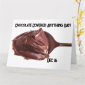 チョコレートで覆われたものが何でも記念日 カード (黄色い花)