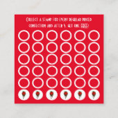 チョコレートで覆われたイチゴの四角スタンプ・カード ロイヤリティカード (裏面)