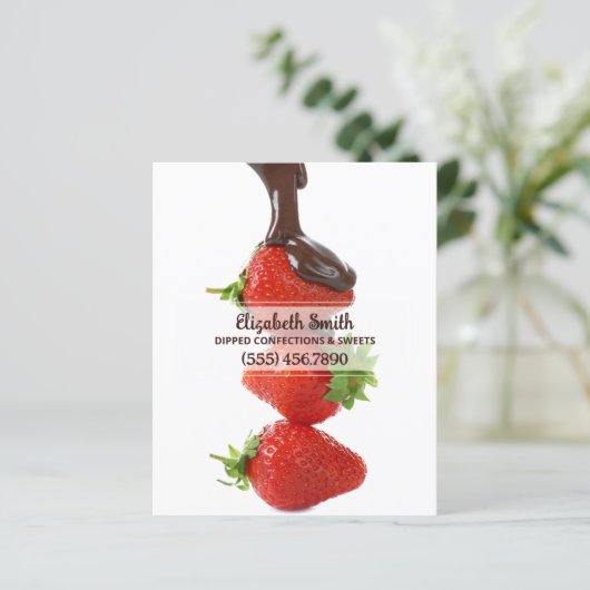 チョコレートで覆われたイチゴ事業用文房具 (スタンド正面)