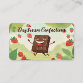 チョコレートで覆われたイチゴ菓子 名刺 (正面)