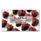 チョコレートで覆われたイチゴ マグネット名刺 (正面)