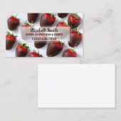 チョコレートで覆われたイチゴ 名刺 (正面/裏面)
