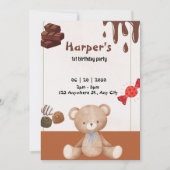 チョコレートとクマとキャンディ 招待状 (正面)