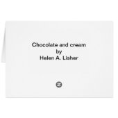 チョコレートとクリームカード (裏面横)