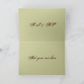 チョコレートとグリーンのモノグラム感謝カード サンキューカード (内部)