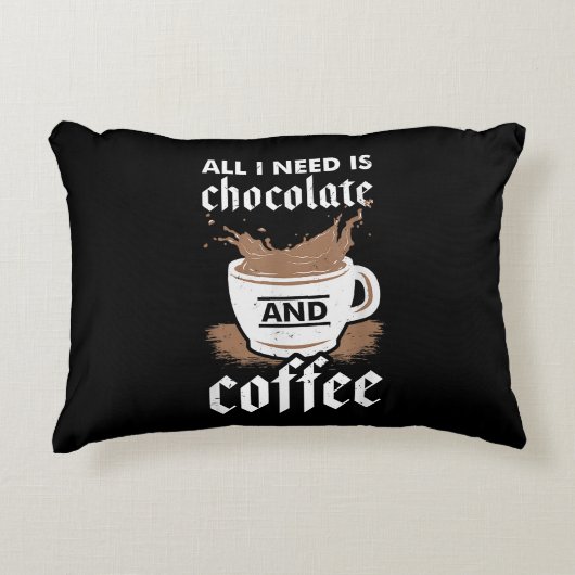 チョコレートとコーヒーが大好き アクセントクッション (正面)