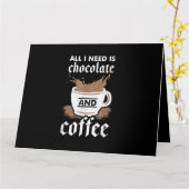 チョコレートとコーヒーが大好き カード (黄色い花)