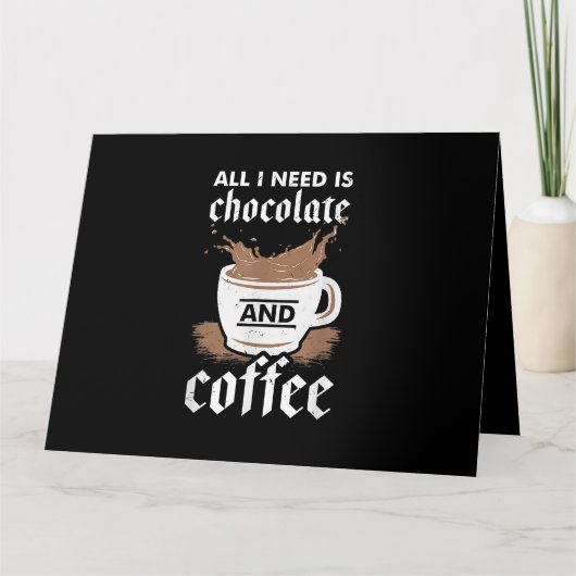 チョコレートとコーヒーが大好き カード (正面)