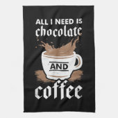 チョコレートとコーヒーが大好き キッチンタオル (縦)