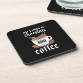 チョコレートとコーヒーが大好き コースター (左側)