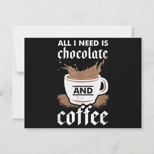 チョコレートとコーヒーが大好き サンキューカード (正面)