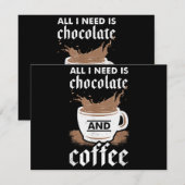 チョコレートとコーヒーが大好き サンキューカード (正面/裏面)