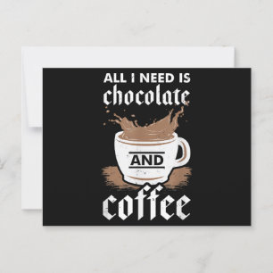 チョコレートとコーヒーが大好き ポストカード