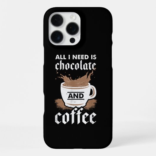 チョコレートとコーヒーが大好き iPhoneケース (裏面)