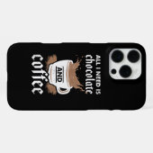 チョコレートとコーヒーが大好き iPhoneケース (裏面横)