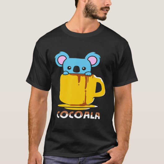 チョコレートとコーヒーココアラ Tシャツ (正面)