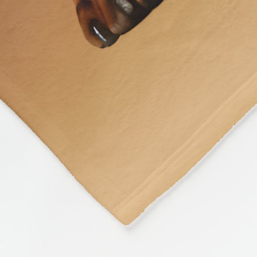 チョコレートとタンダシュント犬 フリースブランケット (角)