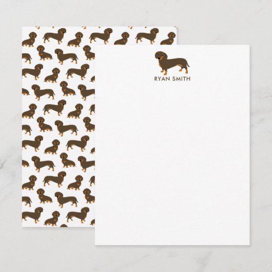 チョコレートとタン・ダシュント ノートカード (正面/裏面)