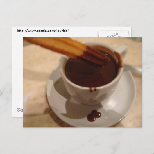 チョコレートとチュロス ポストカード (正面/裏面)